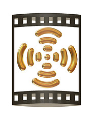 Image showing Radio Frequency Identification symbol. 3d illustration. The film