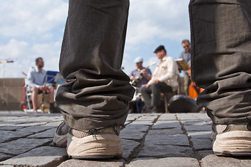 Image showing Jazz street performance