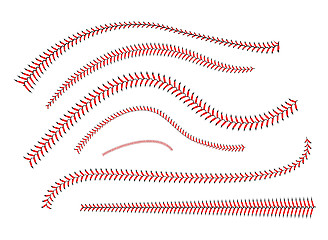 Image showing Lace from a baseball on a white background