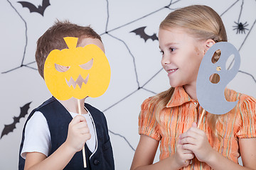 Image showing Happy children on Halloween party