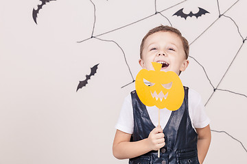 Image showing Happy boy on Halloween party