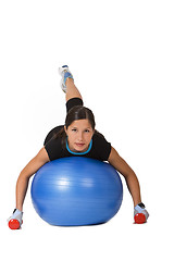 Image showing Girl exercising