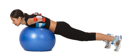 Image showing Girl exercising