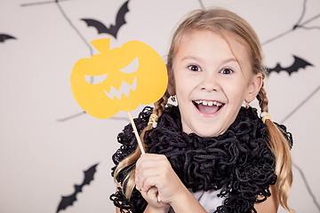 Image showing Happy girl on Halloween party