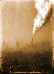 Image showing air pollution from old factory