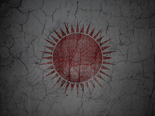 Image showing Travel concept: Sun on grunge wall background