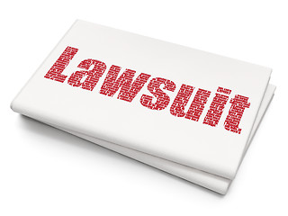 Image showing Law concept: Lawsuit on Blank Newspaper background