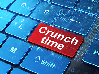 Image showing Finance concept: Crunch Time on computer keyboard background