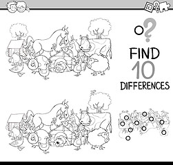 Image showing differences activity coloring book