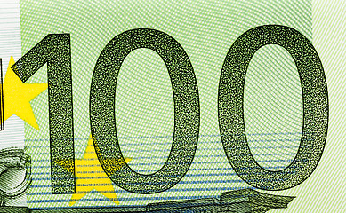Image showing one hundred euro close-up