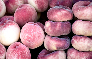 Image showing Tasty fruits - ripe peaches.