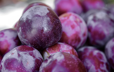 Image showing Fruit: large fruit with plums.