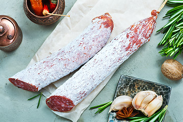 Image showing salami