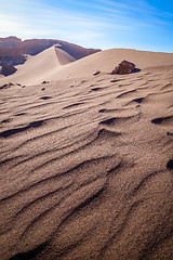 Image showing Sand dunes in Valle de la Luna, San Pedro de Atacama, Chile