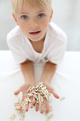 Image showing Happy child, learning through play