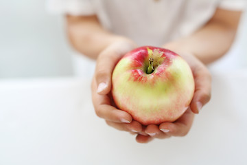 Image showing Apple, the lunchbox Healthy fruits.