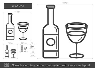 Image showing Wine line icon.