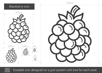 Image showing Blackberry line icon.