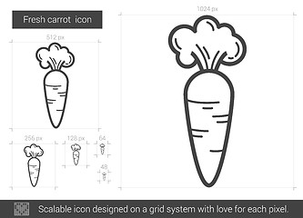 Image showing Fresh carrot line icon.