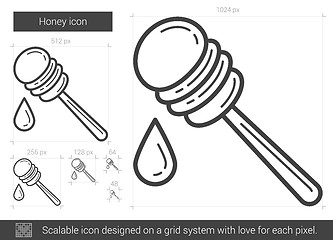 Image showing Honey line icon.