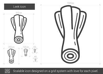 Image showing Leek line icon.