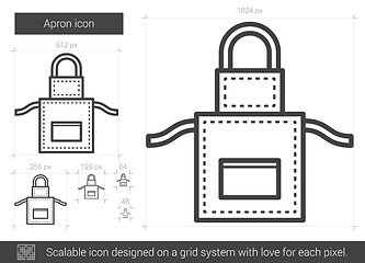 Image showing Apron line icon.