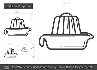 Image showing Jelly pudding line icon.