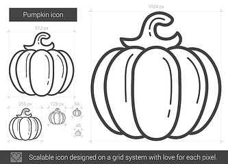 Image showing Pumpkin line icon.