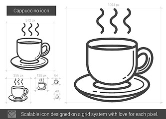 Image showing Cappuccino line icon.