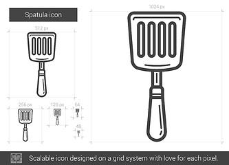 Image showing Spatula line icon.