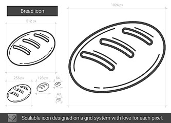 Image showing Bread line icon.