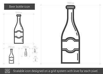 Image showing Beer bottle line icon.