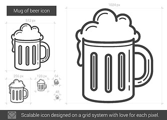 Image showing Mug of beer line icon.