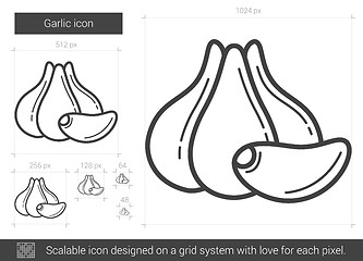 Image showing Garlic line icon.