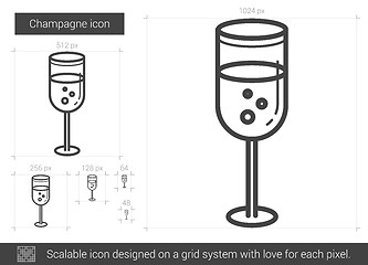 Image showing Champagne line icon.