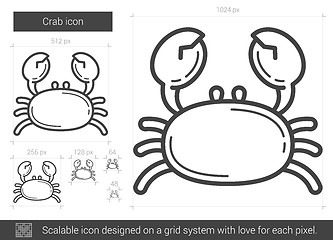 Image showing Crab line icon.