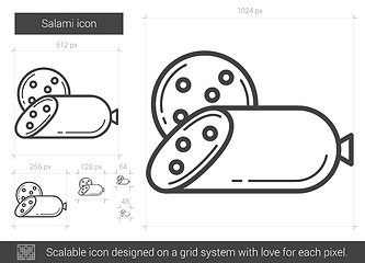 Image showing Salami line icon.