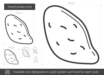 Image showing Sweet potato line icon.