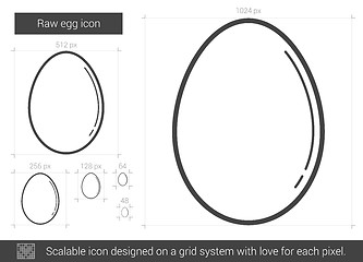 Image showing Raw egg line icon.