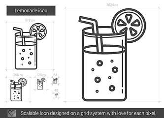 Image showing Lemonade line icon.