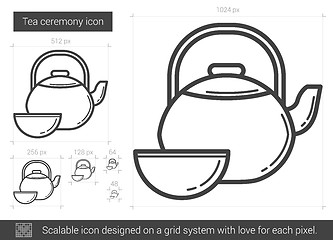 Image showing Tea ceremony line icon.