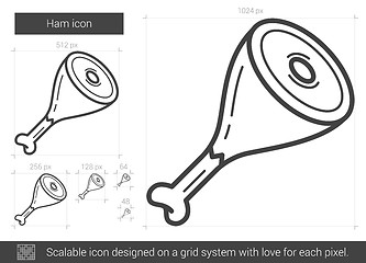 Image showing Ham line icon.