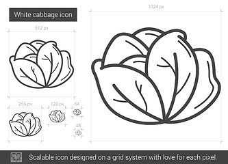 Image showing White cabbage line icon.