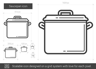 Image showing Saucepan line icon.