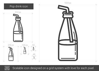 Image showing Pop drink line icon.