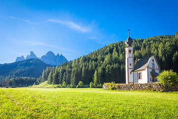 Image showing The Church of San Giovanni in Dolomiti Region - italy