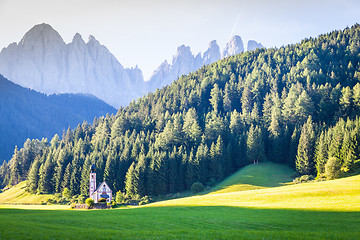 Image showing The Church of San Giovanni in Dolomiti Region - italy