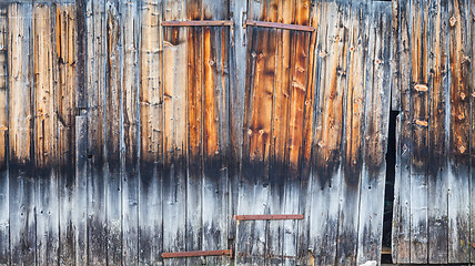 Image showing Old wood door