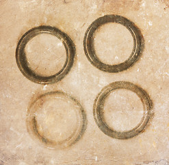 Image showing Toy, color plastic rings isolated