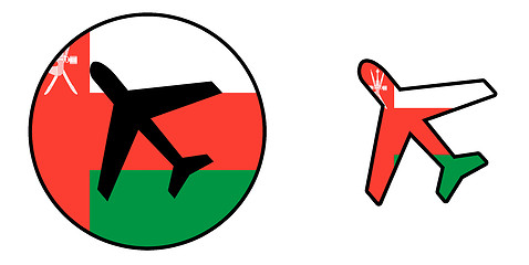 Image showing Nation flag - Airplane isolated - Oman